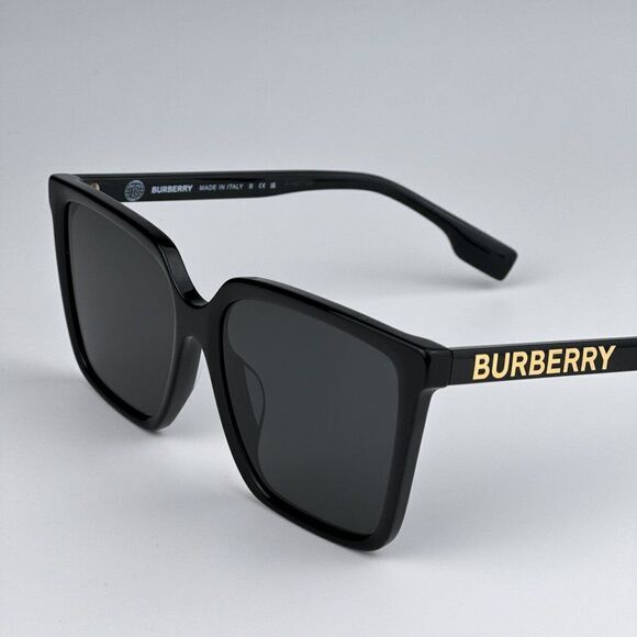 NEW Burberry BE4411D 300187 Black Dark Grey Square Women Sunglasses BE 4411D